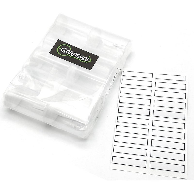 GARASANI 10 Pack Plastic Film Canister Name Sticker with Lids (Clear) - Image 4